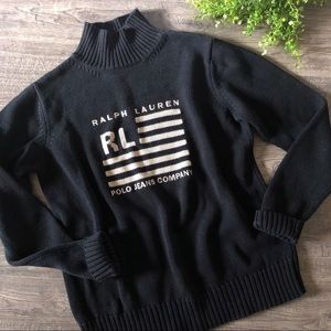 Polo Ralph Lauren Flag knit sweater // Spell Out
